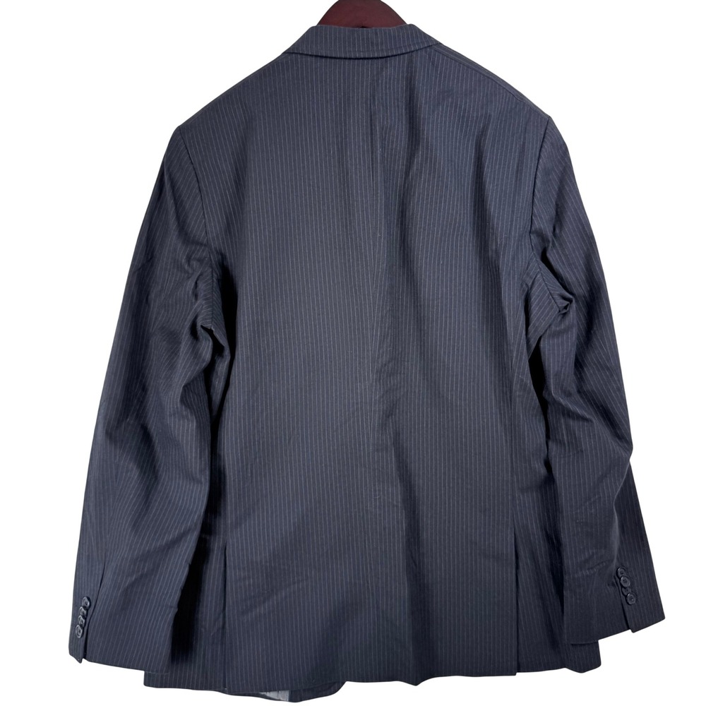 Banana Republic Mens 42R Tailored Fit Navy Pinstripe Cotton Blazer Jacket - Picture 2 of 13